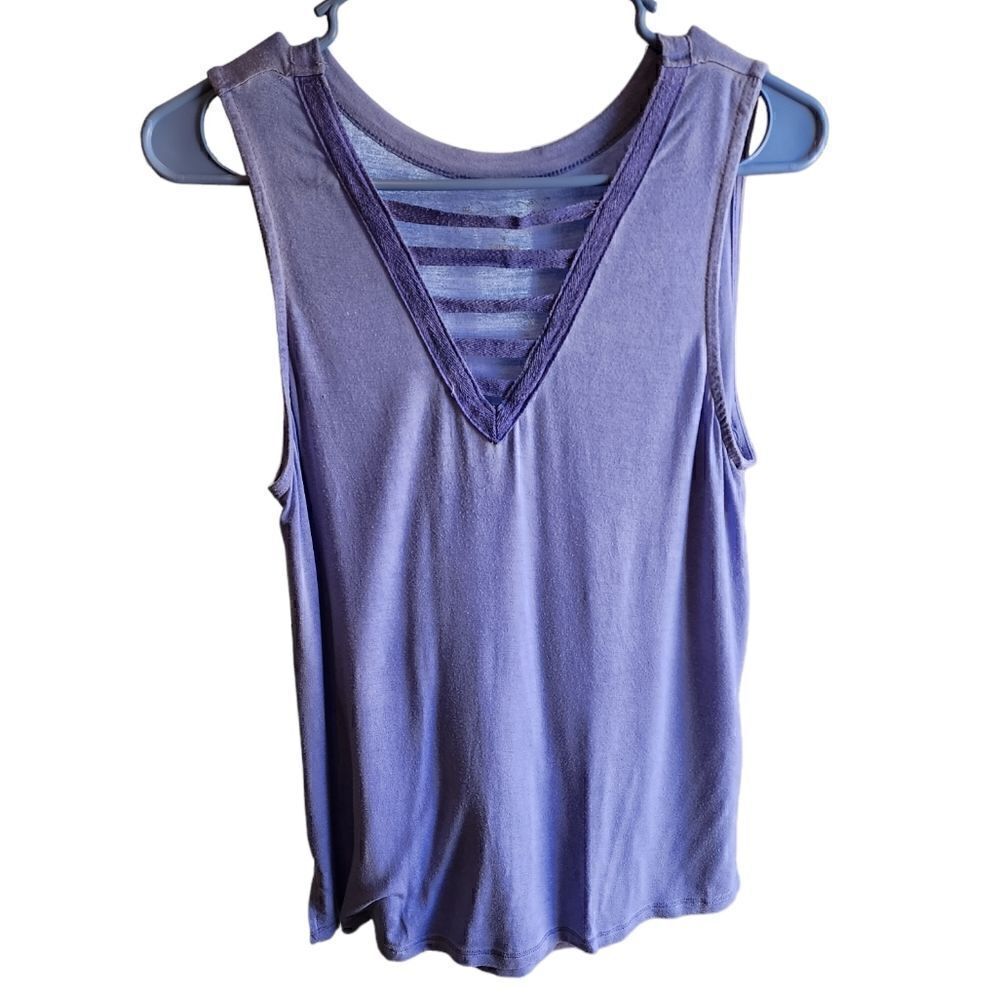 5/$20 Hippie Rose cozy tank Purple deep Vneck tank top